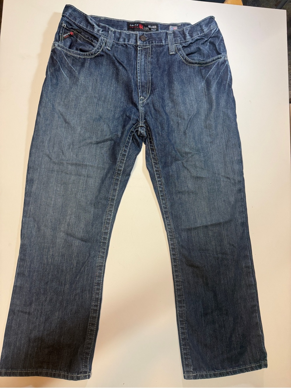 Ariat Fire Resistance Men's Dark Blue Relaxed Bootcut Fit Jeans